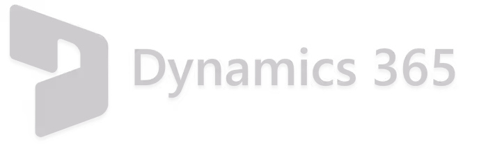 Microsoft Dynamics 365 logo with an angular, stylized icon and text.